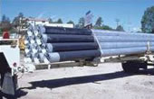 poles on truck